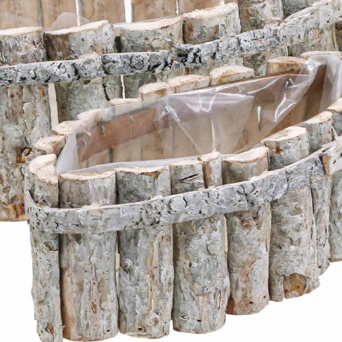 Floristik24 Plantenschaal, houten plantenbak, jardiniere L37.5/28cm H10/9cm set van 2