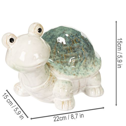 Artikel Keramische schildpadfiguur als blikvanger in de woonkamer, decoratief beeldje, 22 cm