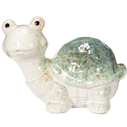 Artikel Keramische schildpadfiguur als blikvanger in de woonkamer, decoratief beeldje, 22 cm