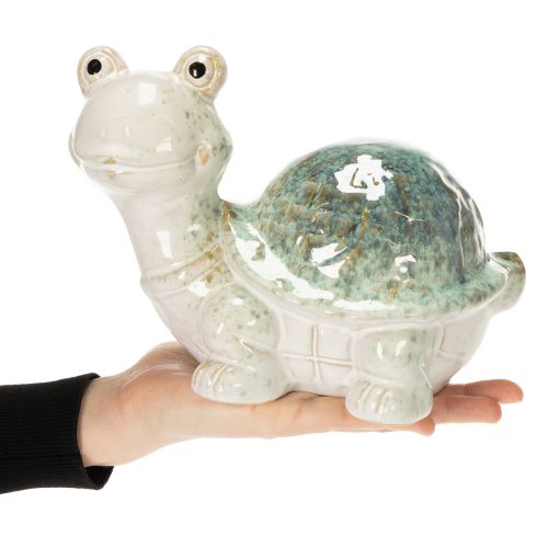 Artikel Keramische schildpadfiguur als blikvanger in de woonkamer, decoratief beeldje, 22 cm