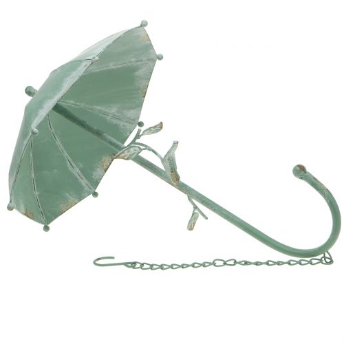 Floristik24 Antieke paraplu om mintgroen op te hangen H43cm Ø28cm