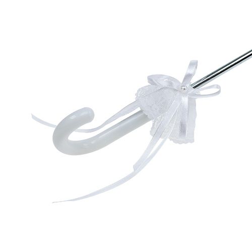 Floristik24 Paraplu met kant wit Ø60cm L80,5cm
