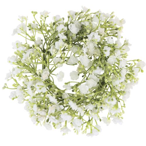 Floristik24 Gypsophila Krans Kleine Kunstbloemkrans Ø18cm