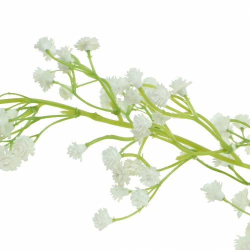 Floristik24 Bruiloftsdecoratieslinger Gypsophila met oogjes wit 180cm