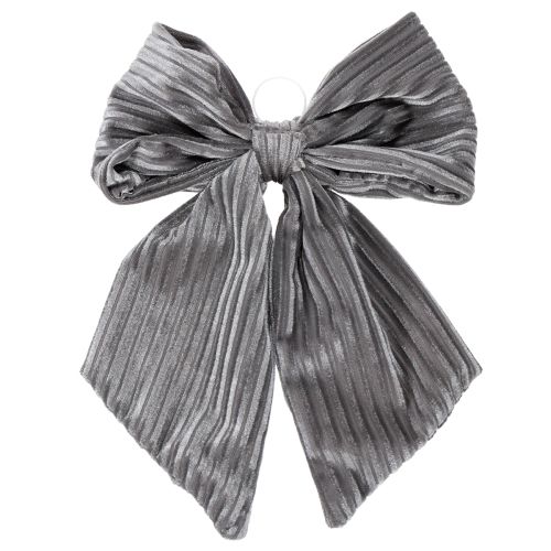 Decoratieve hangende strik, kerststrik, fluweel, geribbeld, 24 cm, 2 stuks | Floristik24.nl