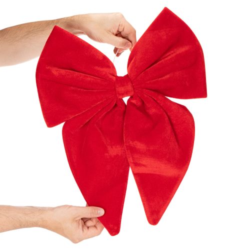 Decoratieve rode fluwelen strik, grote strik voor raam of deur, 50 cm | Floristik24.nl