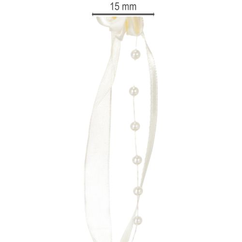 Artikel Valentino lint, crème, 15 mm, 5 m