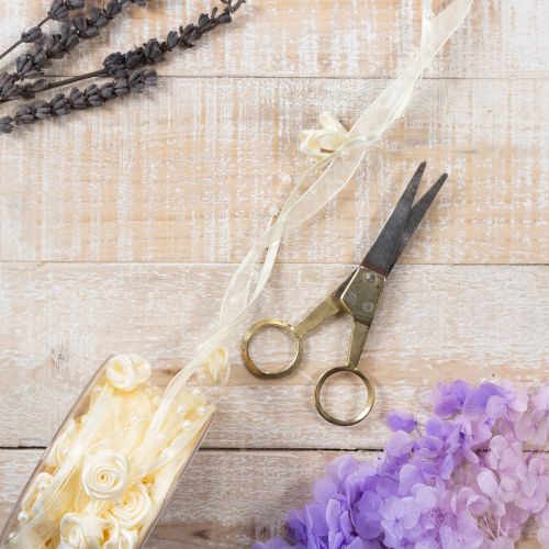 Artikel Valentino lint, crème, 15 mm, 5 m