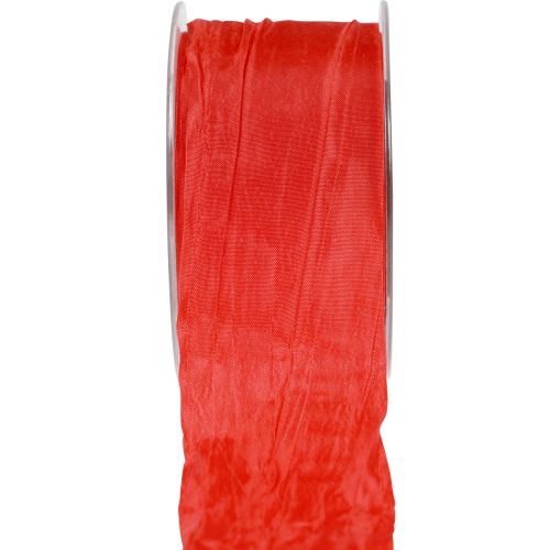 Artikel Ribbon Crash sierlint cadeaulint rood 50mm 20m