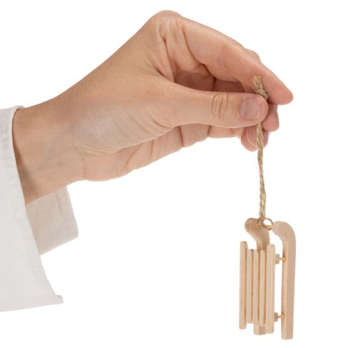 Decoratieve slee om in de kerstboom te hangen, 6 cm, 6 stuks | Floristik24.nl