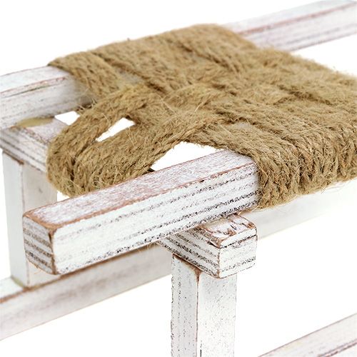 Floristik24 Houten slee wit 28cm x 11cm x 11cm 1stuk
