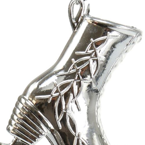 Floristik24 Schaats zilver 10cm 16 st