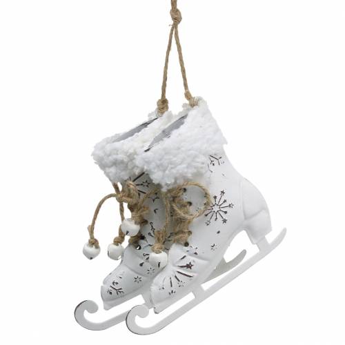 Floristik24 Hangende schaatsen wit, zilver 11 × 10cm
