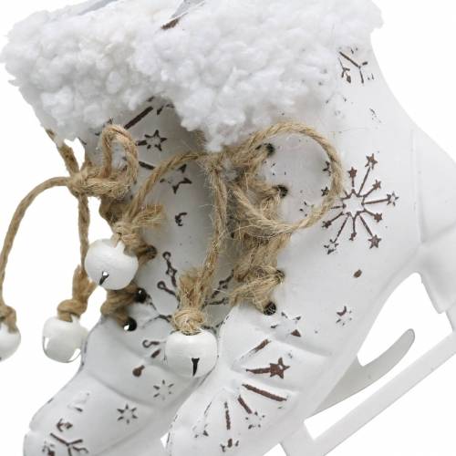 Floristik24 Hangende schaatsen wit, zilver 11 × 10cm