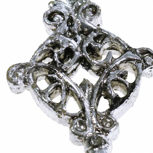 Artikel Decoratieve sleutel voor het ophangen van antiek zilver 10cm 3 st