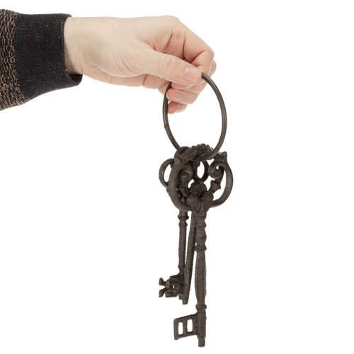 Artikel Decoratieve sleutelring, antiek sleutelontwerp, als nostalgisch woonaccessoire, 27 cm