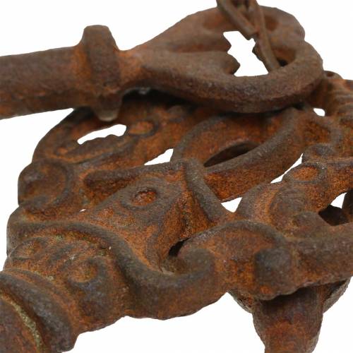 Floristik24 Sleutelhanger 5 siersleutels gietijzer roest 36cm