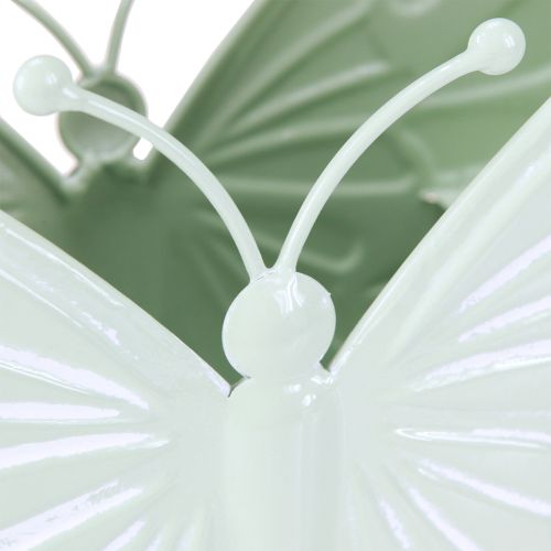 Artikel Vlinder Metalen Bloempot Groen 22,5/30cm Set van 2