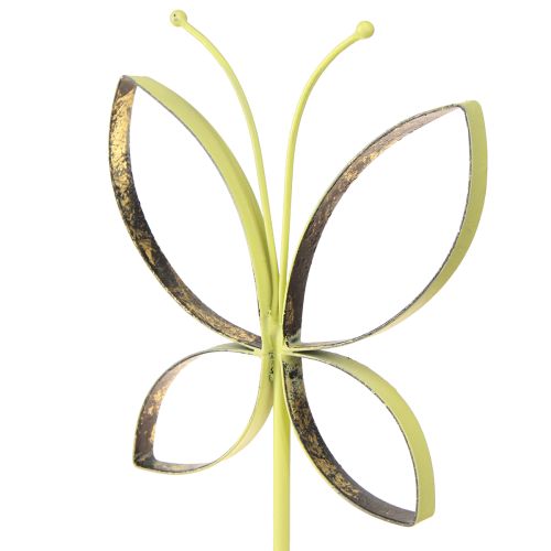Artikel Vlinder Metalen Decoratiestandaard Groen Goud H29cm 2 st