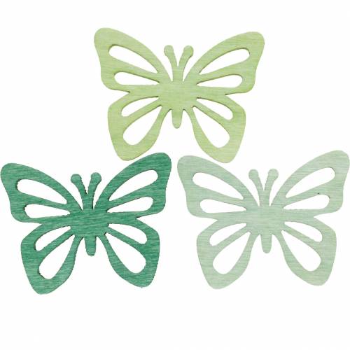 Artikel Strooi decoratie vlinders, lente, houten vlinders, tafeldecoratie om te strooien 72st