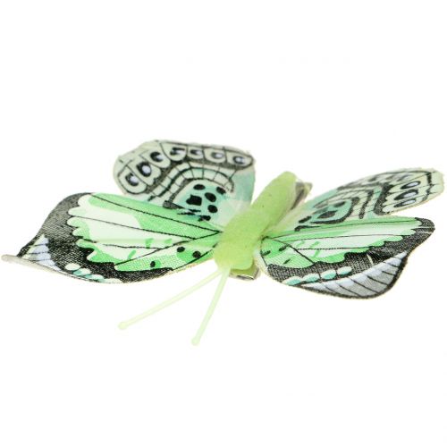 Floristik24 Decoratieve vlinder op clip gesorteerd 5cm - 8cm 10st