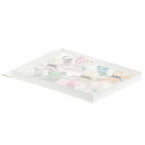 Floristik24 Decoratieve vlinder op clip gesorteerd 5cm - 8cm 10st