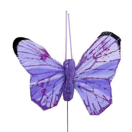 Floristik24 Vlinder 5cm roze-paarse ezel. 24st