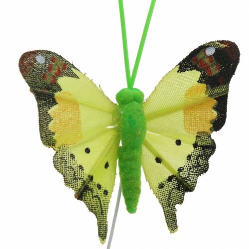 Floristik24 Decoratieve vlinder met draad gesorteerd 5cm 24st