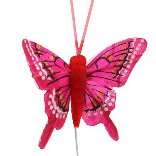 Artikel Decoratieve vlinder met draad 5cm 24st