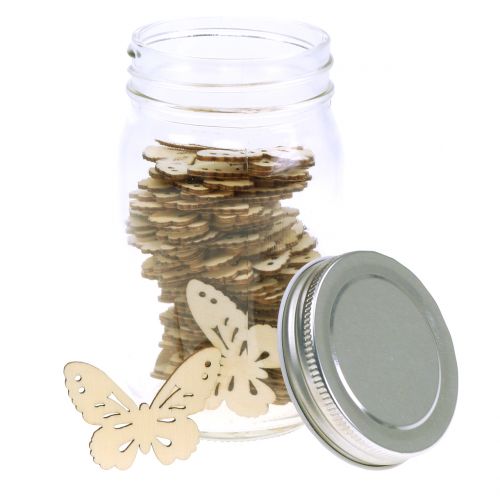 Floristik24 Vlinderhout in een glas 60st