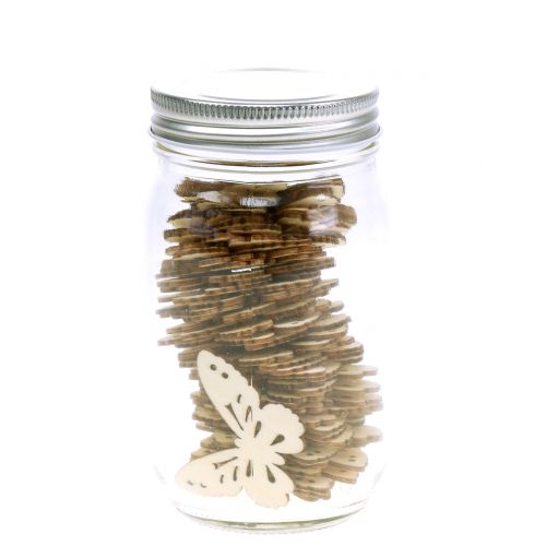 Floristik24 Vlinderhout in een glas 60st