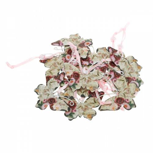 Floristik24 Vlinder om op te hangen metalen deco hanger 7cm lente decoratie 12st