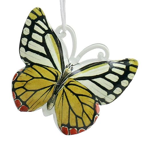 Artikel Vlinder om op te hangen kleurrijk assorti 5,5cm 3st