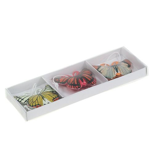 Floristik24 Vlinder om op te hangen kleurrijk assorti 5,5cm 3st