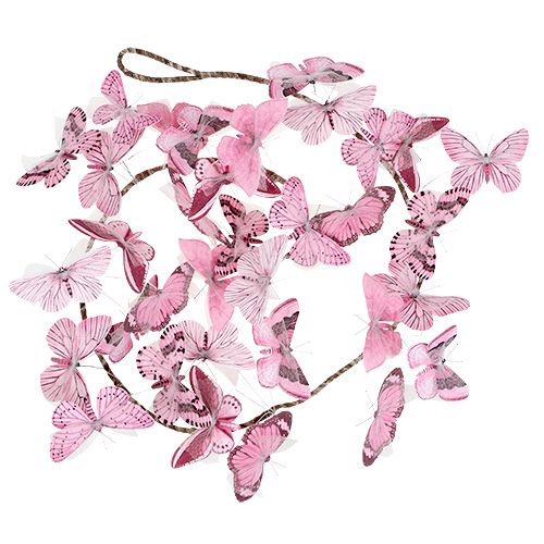 Floristik24 Vlinderslinger roze 154cm