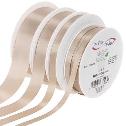Decoratief taftlint, beige, diverse breedtes, 50 meter kopen | Floristik24.nl