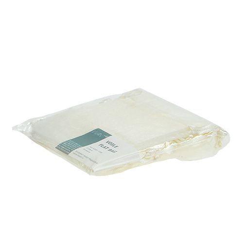 Floristik24 Sieradenzakje van organza creme 12x9cm 10st