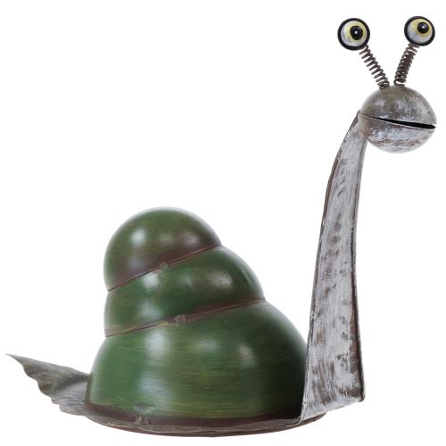 Deco slak metalen decoratiefiguur tuindecoratie 26x14x20cm