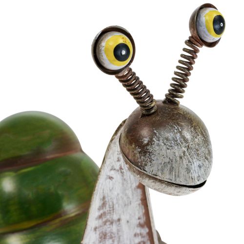 Deco slak metalen decoratiefiguur tuindecoratie 26x14x20cm