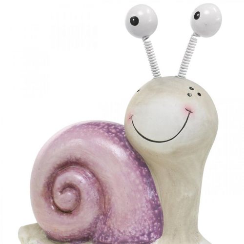 Floristik24 Paar slakken, decoratieve figuren om neer te zetten, keramiek, groen/paars 2st