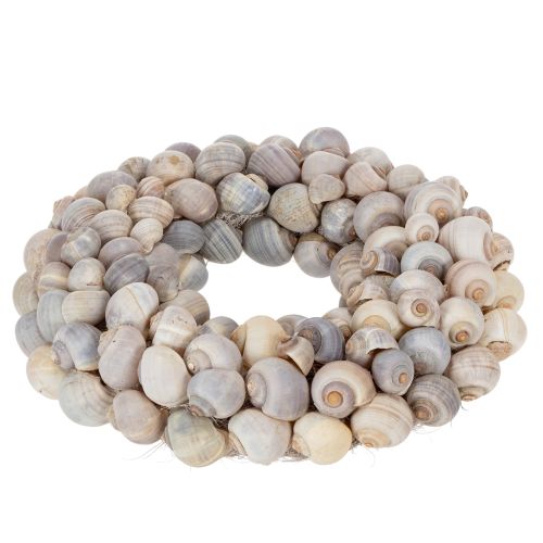 Artikel Slakkenkrans om op te hangen, decoratieve krans, maritieme stijl, Nathai, Ø35cm