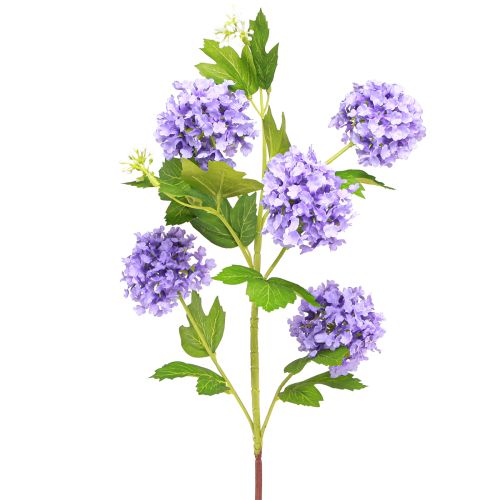 Floristik24 Sneeuwbal kunstbloemen paarse bloesem 5 bloemschermen L78cm 2st