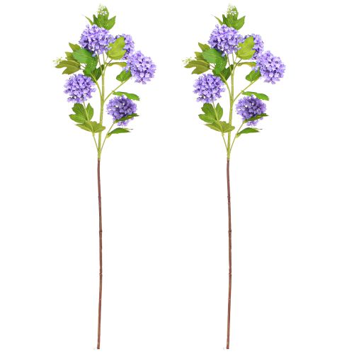Artikel Sneeuwbal kunstbloemen paarse bloesem 5 bloemschermen L78cm 2st