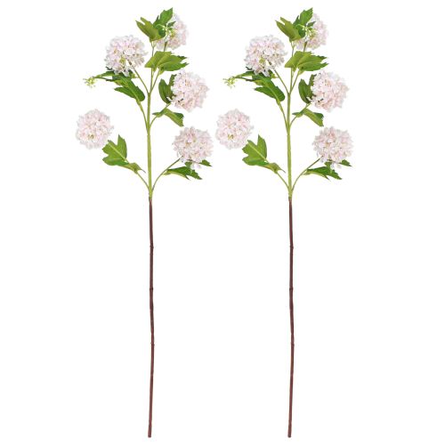 Artikel Sneeuwbalplant Kunstbloemen Roze Wit L78cm 2st