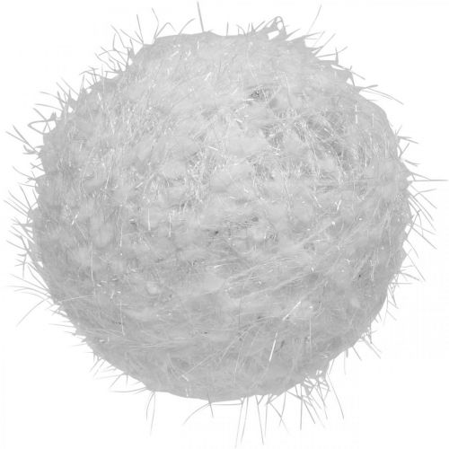 Floristik24 Sneeuwbal winterdecoratie deco bal wit wol Ø10cm 4st