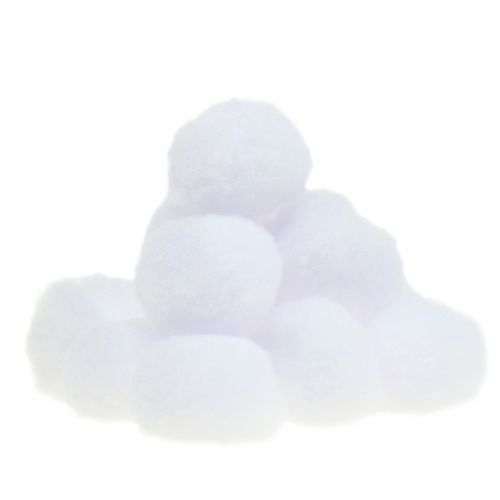 Floristik24 Sneeuwbal wit 4cm 24 st