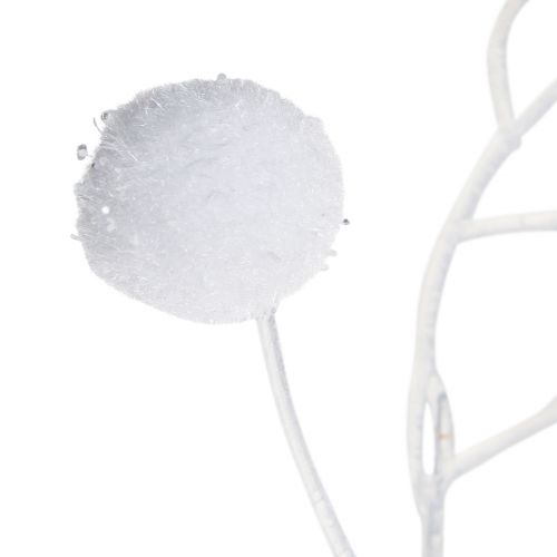 Floristik24 Sneeuwbalslinger winterdecoratie wit glitter L125cm