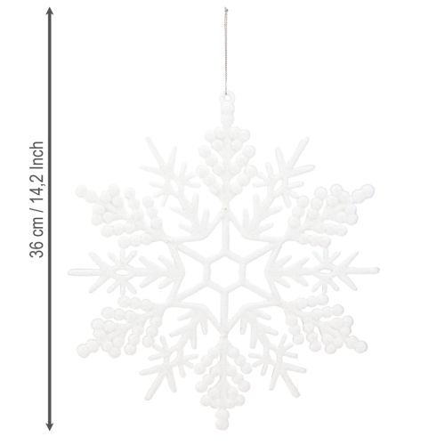 Artikel Sneeuwvlokdecoratie om op te hangen winterdecoratie wit 30cm 3 stuks