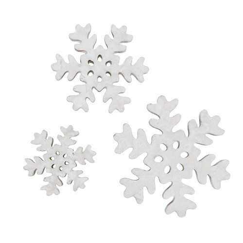 Floristik24 Sneeuwvlok Ø3-5cm wit 22 st
