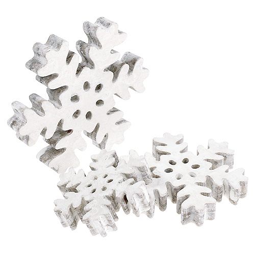 Floristik24 Sneeuwvlok Ø3-5cm wit 22 st